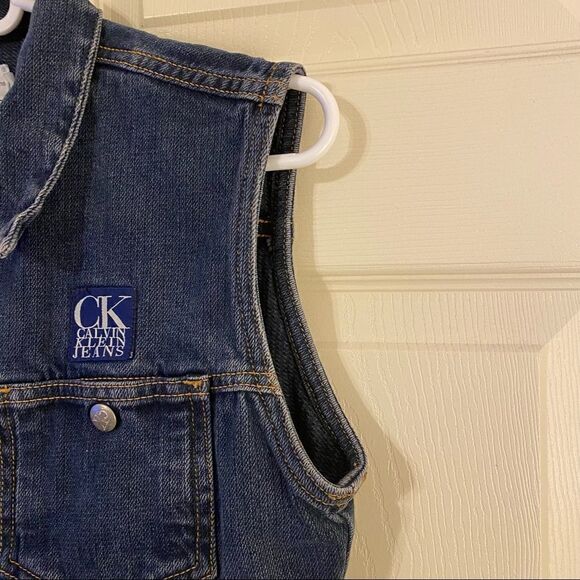 CroppedāVintageāCKāCalvināKleināVestāJacket - Picture 3 of 6